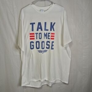 🦋 Port Company Top Gun Goose T-Shirt White 2XL NWT